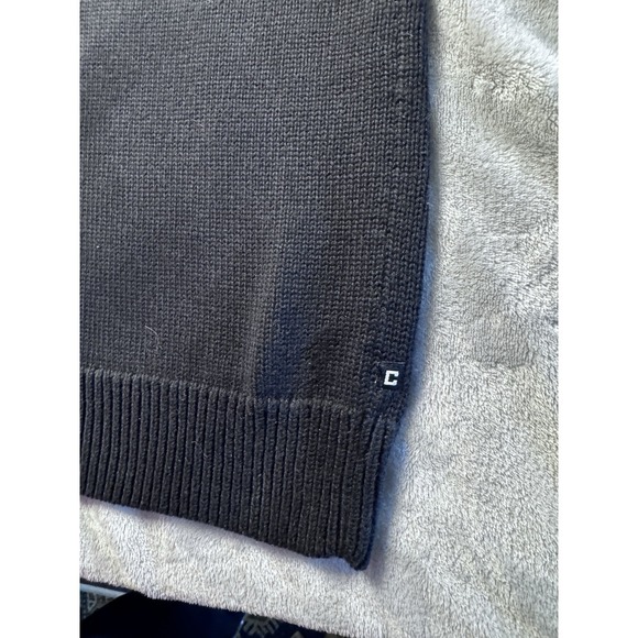 Chaps Men's Large Polar Bear Fair Isle Mock Neck Black Cotton Sweater - Picture 5 of 10